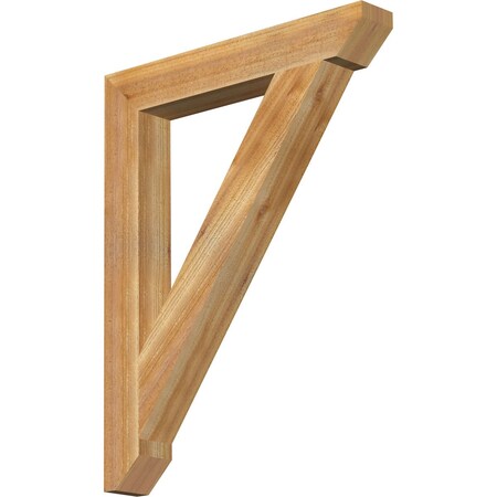 Ekena Millwork Traditional Slat Rough Sawn Bracket, Western Red Cedar, 4"W x 28"D x 36"H BKT04X28X36TRA06RWR